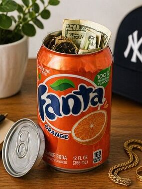 Secret Stash Can Fanta Orange Secret Hidden Compartment Disguised Safe